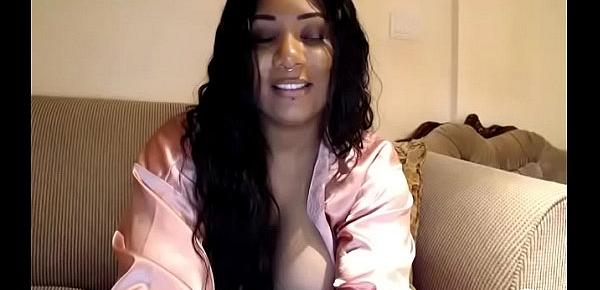  Black slut squeezing big tits online